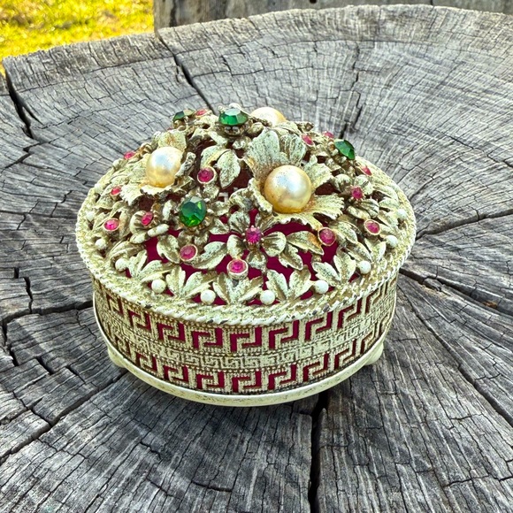 Vintage Florenza Miniature Trinket Box - Picture 1 of 4